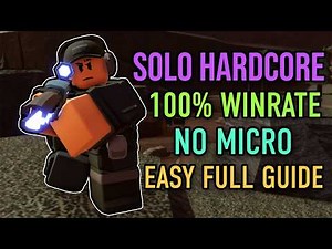 How to Win SOLO HARDCORE MODE With NO MICRO (100% Winrate) | Roblox TDS