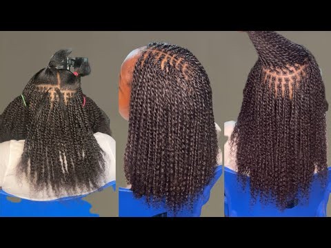 How micro twist thin hair using Afro bulk human hair 20inches #minitwists #twostrandtwist #twists