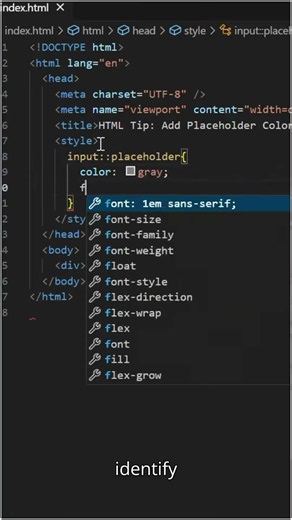 Change Placeholder Color with CSS | HTML Quick Tip