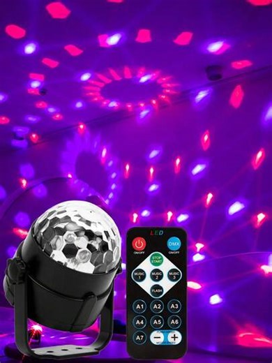 LED Disco Ball Light - Multifunctional Indoor Crystal Magic Ball Projector Light, USB Powered, LED Light Source, Suitable For Party, Dance Hall, Karaoke, Room Decoration, Suitable For Christmas, Halloween Atmosphere Decoration, Holiday Gift For Friends And Family | SHEIN