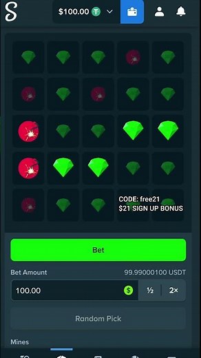 Stake mines turn $100 into $