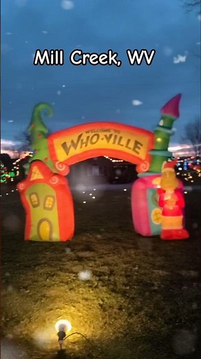 Whoville Christmas light display in Mill Creek, West Virginia 2025 #christmas #fyp #trending