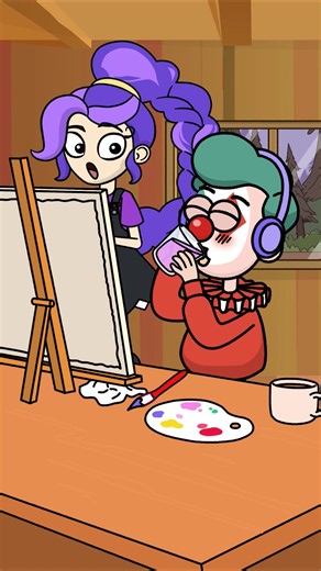 🎨 Jack Got Too Lost in the Music! 😂 | Lily Watches Him Paint