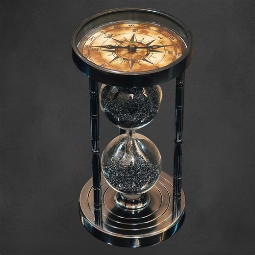 Brass Compass Sand Timer Hourglass, Desk Accessory, Nautical Gift, Vintage Hourglass, Kitchen Timer, Sand Hourglass, Gift for Him,sand Clock - Etsy