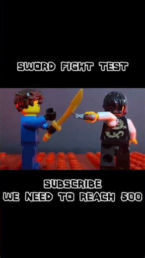 Sword Fight Test #lego #stopmotion #swordfighting