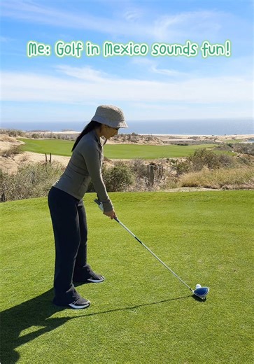 5th course and grateful to play in Mexico! Expectation vs. reality… still had a blast at this beautiful spot 🇲🇽 #beginnergolfer #golflife #골프스타그램 #newgolfer #loscabosgolf