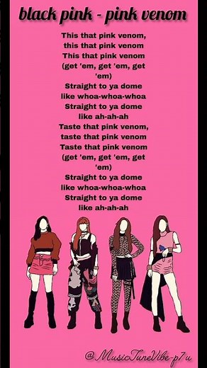 black pink - pink venom lyrics song #kpop #blackpink ‪@MusicTuneVibe-p7u‬