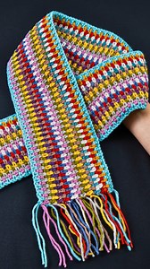 35K views · 632 reactions | Écharpe multicolore au crochet rapide et...