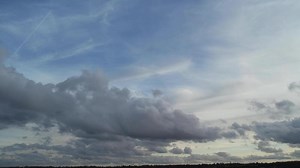 Time Lapse Footage of Fast Moving sunset Clouds over England UK