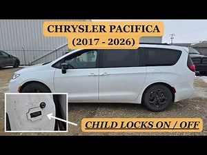 Chrysler Pacifica - HOW TO TURN ON / OFF CHILD SAFETY LOCKS (2017 - 2026) | Voyager & Grand Caravan