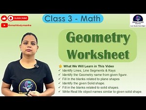 Geometry Worksheet for Class 3 Math | Shapes & Figures Worksheet #geometry #worksheet #class3math