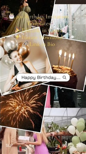 🎂 Birthday Templates Bundle | Instant Download
