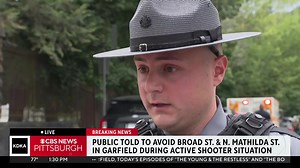 8.6K views · 69 reactions | NEW: Pennsylvania State Police briefed the media on the active shooter situation in Garfield as gunfire rang out in the background. "I think we just sent up a couple more drones. Not the first time -- the suspect did shoot earlier, previous drones. So right now it's an active gunfire situation." LIVE UPDATES: https://www.cbsnews.com/pittsburgh/live-updates/pittsburgh-garfield-active-shooting-situation/ | KDKA-TV | CBS Pittsburgh | Facebook