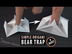 BEAR TRAP + Fidget Spinner + Balancing Blow Spinner on Stand = AWESOME ORIGAMI!