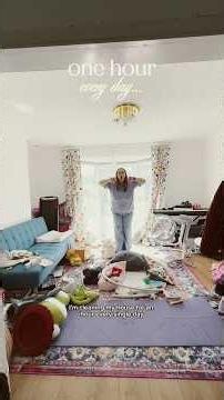 One hour cleaning & tidying whatever’s annoying me the most that day ⏰🎀 #cleaningmotivation