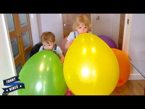 Part 4: Pops Balloon! BIGGEST POP EVER! 🎈 Baby vs Giant Balloon - Funny Vines