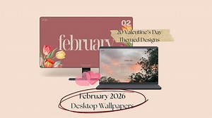February 2026 Desktop Wallpapers | Girly Valentine's Day Themed Digital Backgrounds - Etsy Canada