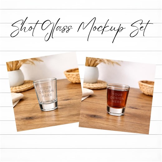 Shot Glass Mockup Set - Simple Shot Glass Mockups - Boho Shot Glass Mockups - Shot Glass Displays - Blank Shot Glasses - Shot Glass Favors - Etsy