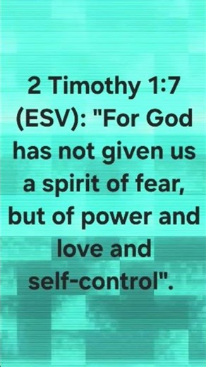 Daily bible verse: 2 Timothy 1:7 #God #bibleverse #love