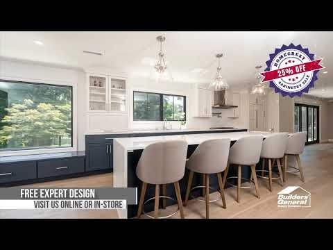 Now save 25% on beautiful Homecrest Cabinetry at Builders' General.