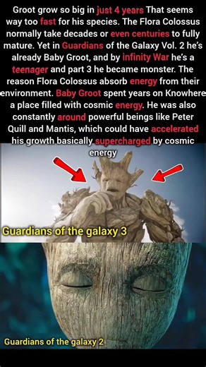 Groot’s Fast Growth Is NOT cute Plot Hole ? #shorts