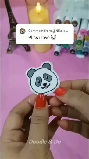 Making the Cutest Panda Sticker 🐼💖 #shortsfeed