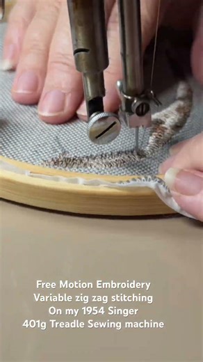 Free motion embroidery using variable zigzag stitching ￼