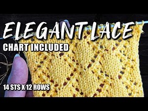 Elegant Diamond Lace Knitting Pattern (+ Chart) - Perfect for Summer Tops #240