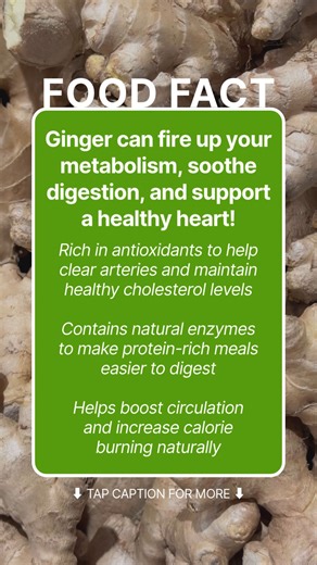 Ginger has been celebrated for over 5,000 years as a “universal medicine,” and for good reason! This knobby little root is packed with antioxidants called gingerols, which help support heart and liver health, improve circulation, and naturally boost calorie burning. Its enzymes make protein-rich meals easier to digest, while its warming properties can rev your metabolism and help your body flush toxins more efficiently. 🔥 Adding fresh ginger to smoothies, stir-fries, or even your morning tea is
