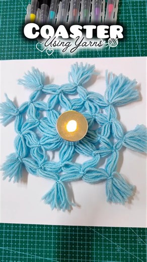 Easy Yarn Coaster DIY 🧶| Handmade Coaster Idea