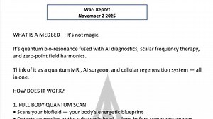 WAR REPORT - NOV 02 2025 - WHAT IS A MEDBED
