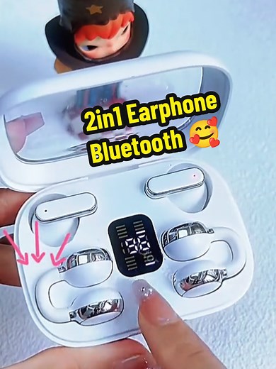 2in1 Earphone Bluetooth — Dual Earbuds & Headset Combo