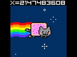 Nyan Cat has traveled too far... (Nyan Cat got Blue Screen of Death)