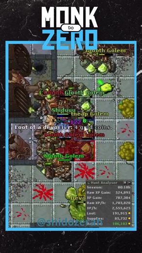 600K PROFIT EM 1H!? 💰 #tibia #tibiahunt #games