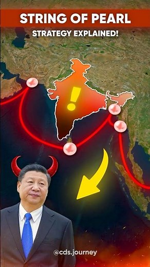 String of Pearl Theory Explained! #India #china #upsc #ssc