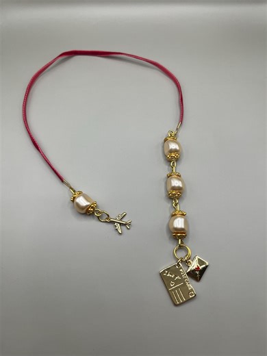 Beaded Bookmark With Pearls, Silver Scissors, and Princess Crown Charms - Etsy