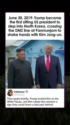 FIRST US PRESIDENT INSIDE NORTH KOREA