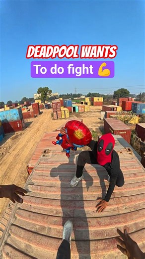 Deadpool Wants To Do Fight 💪💦#parkour#spiderman#water#jump#support#viral#jodhpur#india#pov#funny