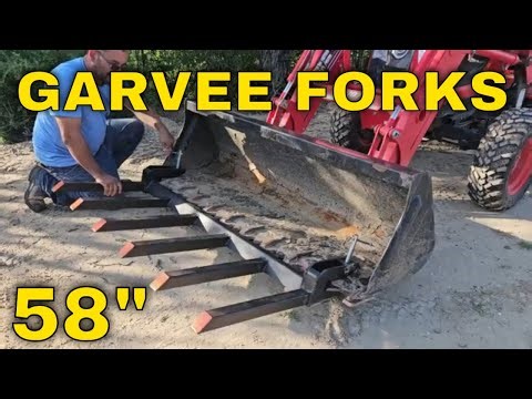 Testing the 58 inch Garvee debris clamp on style forks on the Kioti CK2610 #garvee