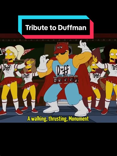 Raise a final pint to Springfield's ultimate hype man! 🍻 This video pays tribute to Duffman, the iconic, spandex-clad mascot for Duff Beer, who recently announced his official retirement in Season 37 after nearly 30 years. We’re looking back at his glorious career of