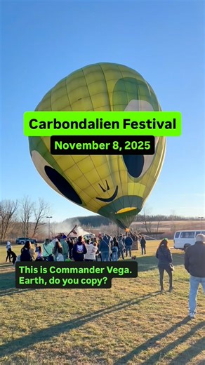 🚨 BREAKING NEWS: ALIENS HAVE LANDED IN CARBONDALE, PA! 👽 Blast off to the Carbondalien Festival on November 8, 2025, in Carbondale, PA! ✨ Event Highlights ✨ 🛸 The Russell Park Crash Site Experience 🚀 Alien Hot Air Balloon Rides 🪐 Interactive Art & Interstellar Characters 💫 A Cosmic Marketplace with Unique Vendors 🎶 Live Music & Entertainment ☄️ And MORE!!! #VisitLackawannaPA #carbondalien #carbondalienfestival #aliens #fallfestival #carbondale #pennsylvania #pennsylvania_lovers #uniquetra