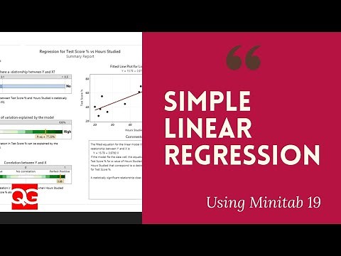 Simple Linear Regression Using Minitab 19 - Two Approaches
