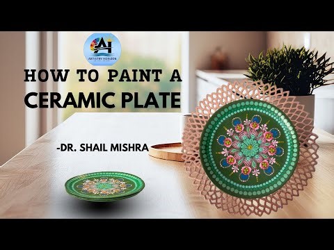 How to paint a Ceramic plate #DIYceramicplateart#RelaxingPaintingIdea#decorativeplates