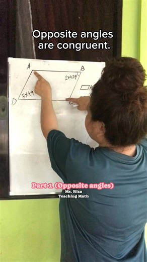 95K views · 2.1K reactions | Part 1. PARALLELOGRAM. Opposite angles are congruent. #msrizateachingmath #reelsviralシfb #mathematics #Geometry #angles | Ms. Riza Teaching Math | Facebook