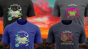 We've got a 20/20 vision that you're about to love January's Humana Rock 'n' Roll Arizona Marathon & 1/2 Marathon Weekend shirts! 👀🎶🌵 | Rock 'n' Roll Running Series