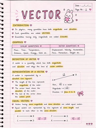 Vector Chapter 📘 | Mathematics Notes & Study Material ✨