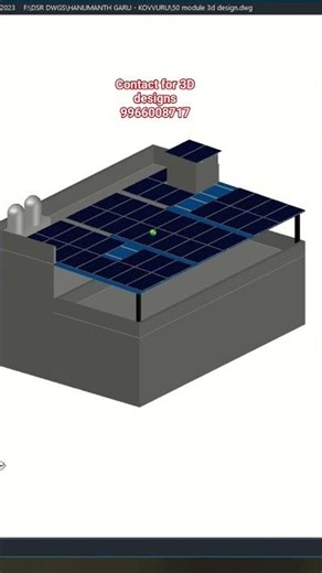 AutoCAD 3D model design for solar .
