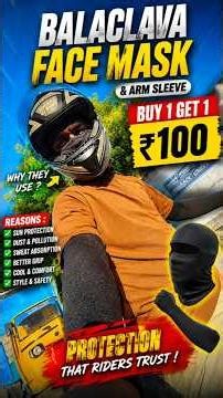 ₹100 Balaclava & Arm Sleeve🥷🔥 Is It Worth Buying❓️#shorts