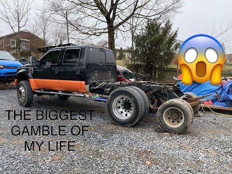 Making my F450 a TANDEM AXLE! MINI SEMI BUILD HAS BEGUN