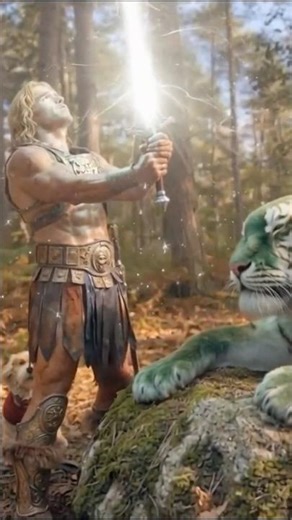 He-Man with Cringer and Battle Cat. #mastersoftheuniverse #superheroes #cartoon #1980s #shorts